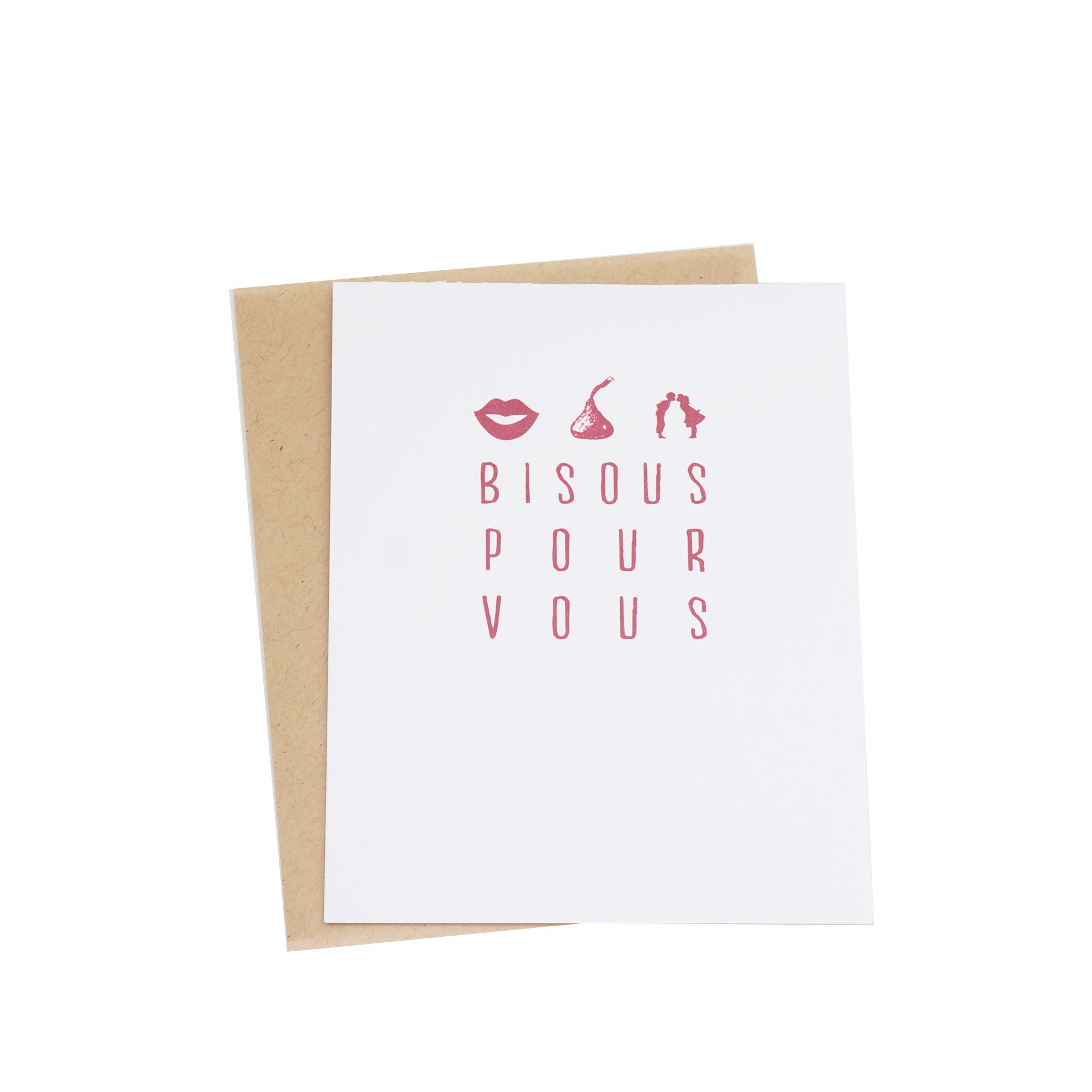 Bisous French Kisses Valentine's Day Card