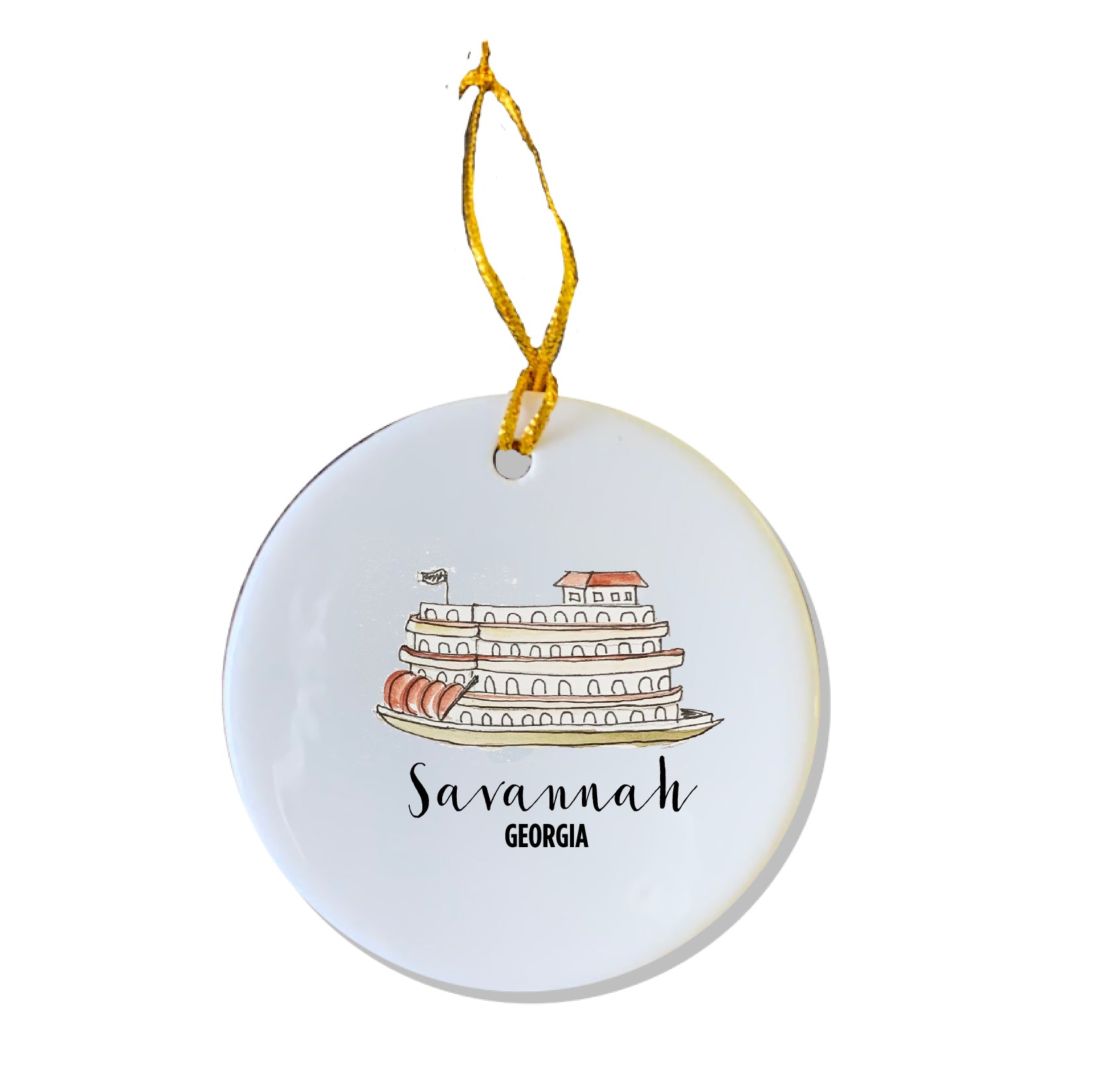Savannah Riverboat Ornament