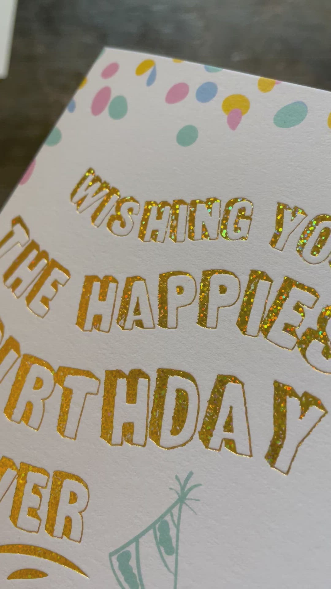 Glitter Foil Birthday Card