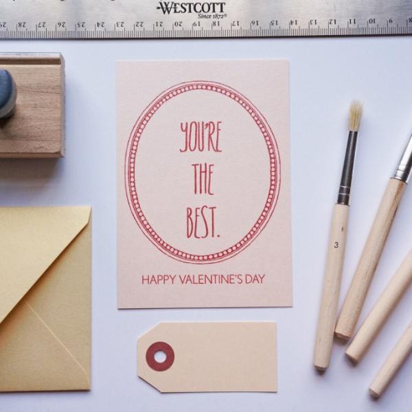 You're the Best Valentine's Card, Valentine - shop greeting cards, handmade stationery, & wedding invitations by dodeline design